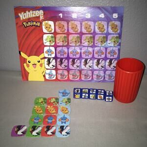 Pokemon Yahtzee Jr Toy Board Game Replacements Missing 4 Purple / 1 Green / Red